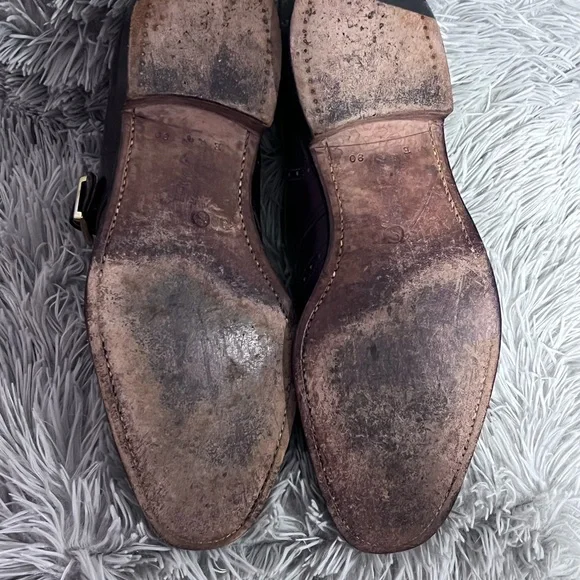 Church's Dark Brown Leather Oxfords with Buckle - Picture 7 of 8